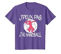 Je Peux Pas J'Ai Handball - Cadeau Handballer T-Shirt, Enfant, Violet Chiné, 2 Ans