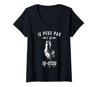 je peux pas j'ai Ju-jitsu Jujitsu BJJ Jiu Jitsu Drôle humour T-Shirt avec Col en V