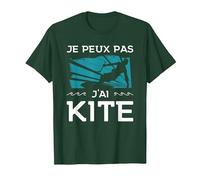 Je Peux Pas J'Ai Kite Surfeur T-Shirt, Homme, Vert Forêt, M