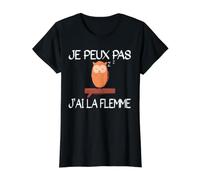 Je Peux Pas J'Ai La Flemme - Cadeau Drôle Hibou T-Shirt Graphique avec Valeur