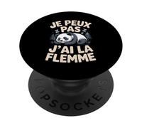 Je Peux Pas Jai La Flemme Panda Flemmard PopSockets PopGrip Adhésif
