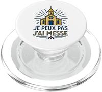 Je Peux Pas J'Ai Messe Catéchiste Humour Église Messe PopSockets PopGrip pour MagSafe