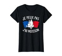 Je Peux Pas J'Ai Moisson Agriculteur Agricole T-Shirt, Femme, Noir, XXL