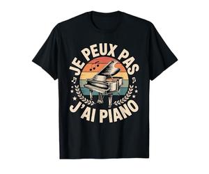 Je Peux Pas J'Ai Piano Amour Mélodie Notes T-Shirt