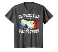 Je Peux Pas J'Ai Plongée Plongeur sous-Marine Plonger Drôle T-Shirt, Enfant, Asphalte, 8 Ans