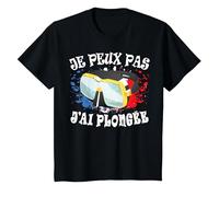 Je Peux Pas J'Ai Plongée Plongeur sous-Marine Plonger Drôle T-Shirt, Enfant, Noir, 4 Ans