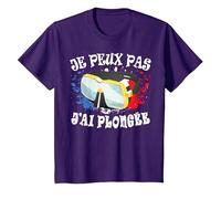 Je Peux Pas J'Ai Plongée Plongeur sous-Marine Plonger Drôle T-Shirt, Enfant, Violet, 2 Ans