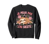 Je Peux Pas Jai Sieste Humour Paresseux pour Femme Sweatshirt