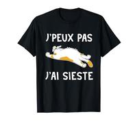 Je Peux Pas J'ai Sieste La Flemme Cadeau Drôle Chat T-Shirt