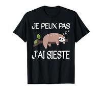 Je Peux Pas J'ai Sieste Oisiveté Cadeau Drôle Paresseux T-Shirt