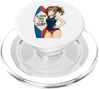 Je Peux Pas J'Ai Surf Cadeau Femme Surfer Anime Surf PopSockets PopGrip pour MagSafe