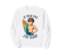 Je Peux Pas J'Ai Surf Cadeau Surfer Homme Anime Surf Sweatshirt