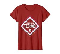 Je Peux Pas J'Ai Techno idée drôle Humour soirée fête DJ Set T-Shirt, Femme, Canneberge, XS