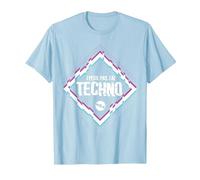 Je Peux Pas J'Ai Techno idée drôle Humour soirée fête DJ Set T-Shirt, Homme, Bleu Céleste, XL