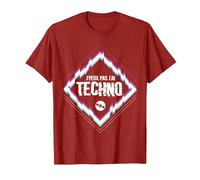 Je Peux Pas J'Ai Techno idée drôle Humour soirée fête DJ Set T-Shirt, Homme, Canneberge, M