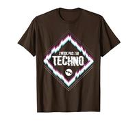 Je Peux Pas J'Ai Techno idée drôle Humour soirée fête DJ Set T-Shirt, Homme, Marron, 3XL
