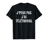 Je Peux Pas J'ai Télétravail Drôle Quarantaine Masque Cadeau T-Shirt