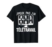 Je Peux Pas J'Ai Télétravail Humour Cadeau Bureau À Domicile T-Shirt Graphique avec Valeur