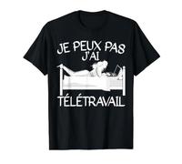 Je Peux Pas J'Ai Télétravail Humour Cadeau Bureau À Domicile T-Shirt Graphique avec Valeur