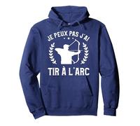Je Peux Pas J'Ai Tir À l'arc Sweat à Capuche, Unisexe pour Adultes, Bleu Marine, XL