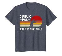 Je Peux Pas J'Ai Tir sur Cible Humour Tireur Sportif T-Shirt, Enfant, Bleu Chiné, 3 Ans