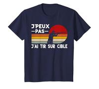 Je Peux Pas J'Ai Tir sur Cible Humour Tireur Sportif T-Shirt, Enfant, Bleu Marine, 4 Ans