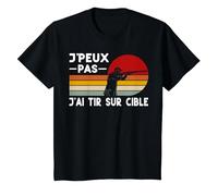 Je Peux Pas J'Ai Tir sur Cible Humour Tireur Sportif T-Shirt, Enfant, Noir, 10 Ans