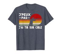 Je Peux Pas J'Ai Tir sur Cible Humour Tireur Sportif T-Shirt, Homme, Bleu Chiné, 5XL