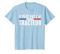 Je Peux Pas J'Ai Tracteur Agriculteur Fermier éleveur Drôle T-Shirt, Enfant, Bleu Céleste, 3 Ans