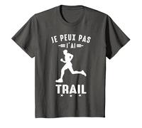 Je Peux Pas J'Ai Trail Course à Pied Running Footing drôle T-Shirt, Enfant, Asphalte, 12 Ans