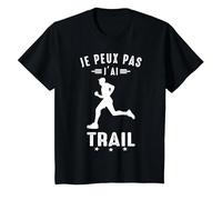 Je Peux Pas J'Ai Trail Course à Pied Running Footing drôle T-Shirt, Enfant, Noir, 4 Ans