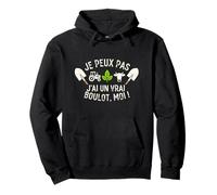 Je Peux Pas J'Ai Un Vrai Boulot Fermier Vache Tracteur Sweat à Capuche