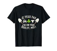 Je Peux Pas J'Ai Un Vrai Boulot Fermier Vache Tracteur T-Shirt