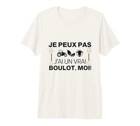 Je Peux Pas J'Ai Un Vrai Boulot, Fermier Vache Tracteur T-Shirt Haut de Gamme