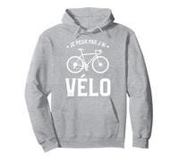 Je Peux Pas J'Ai Vélo Cadeau De Cyclisme pour Un Cycliste Sweat à Capuche, Unisexe pour Adultes, Gris Chiné, XL