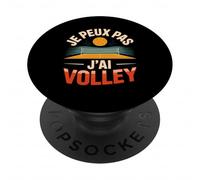 Je Peux Pas J'ai Volley Passion Équipe Filet PopSockets PopGrip Adhésif