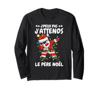 Je Peux Pas J'attends Le Père Noël Joyeux Noel Cadeau Drôle Manche Longue