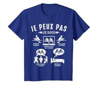 Je Peux Pas Je Dois Aviron avironneur Rameur Amateur Drôle T-Shirt, Enfant, Bleu Royal, 12 Ans
