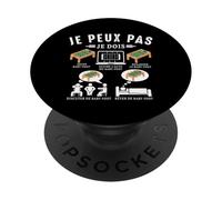 Je Peux Pas Je Dois Baby-Foot De Joueur De Babyfoot Drôle PopSockets PopGrip Adhésif