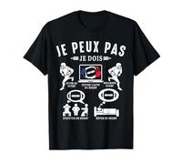 Je peux pas je dois rugby fan Joueur de Rugby france Drôle T-Shirt