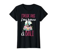 Je Peux Pas Je me Barre à Bali Souvenir Voyage indonésie T-Shirt, Femme, Noir, XXL