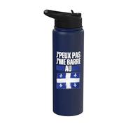 Je Peux Pas Je Me Barre Au Quebec Canada Drapeau Quebecois Stainless Steel Insulated Water Bottle
