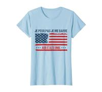 Je Peux Pas Je me Barre aux USA États Unis Drapeau Amerique T-Shirt, Femme, Bleu Céleste, XL