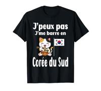 Je Peux Pas Je me Barre en Corée du Sud Chat Ramen Voyage T-Shirt