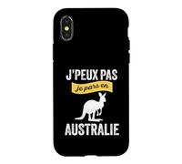 Je Peux Pas, Je pars en Australie Voyage Touriste Backpacker Coque pour iPhone X/XS