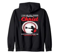 Je Peux Tout Faire grâce à Christ Baseball Faith Sweat à Capuche