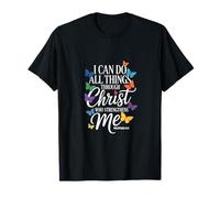 Je Peux Tout Faire grâce à Christ Butterfly Faith T-Shirt