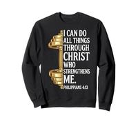 Je Peux Tout Faire grâce à Christ Christian Gym Sweatshirt