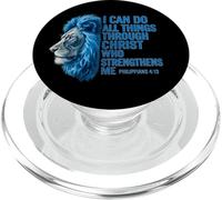 Je Peux Tout Faire grâce à Christ Lion (Philippiens 4:13) PopSockets PopGrip pour MagSafe