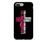 Je Peux Tout Faire grâce à la Sensibilisation au Cancer du Sein par Le Christ Coque pour iPhone 7 Plus/8 Plus
